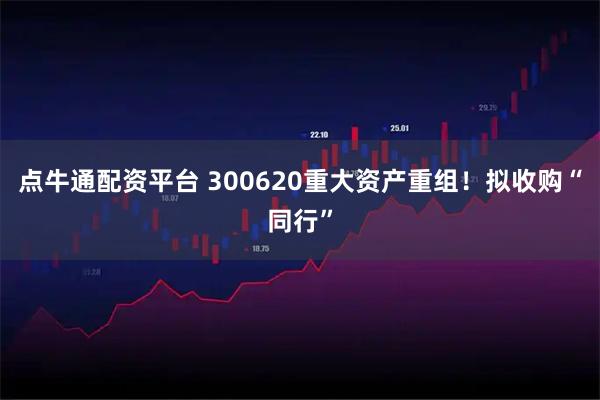 点牛通配资平台 300620重大资产重组！拟收购“同行”